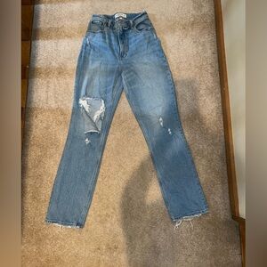 Abercrombie and fitch curve love 90s straight ultra high rise jeans size 25/0R